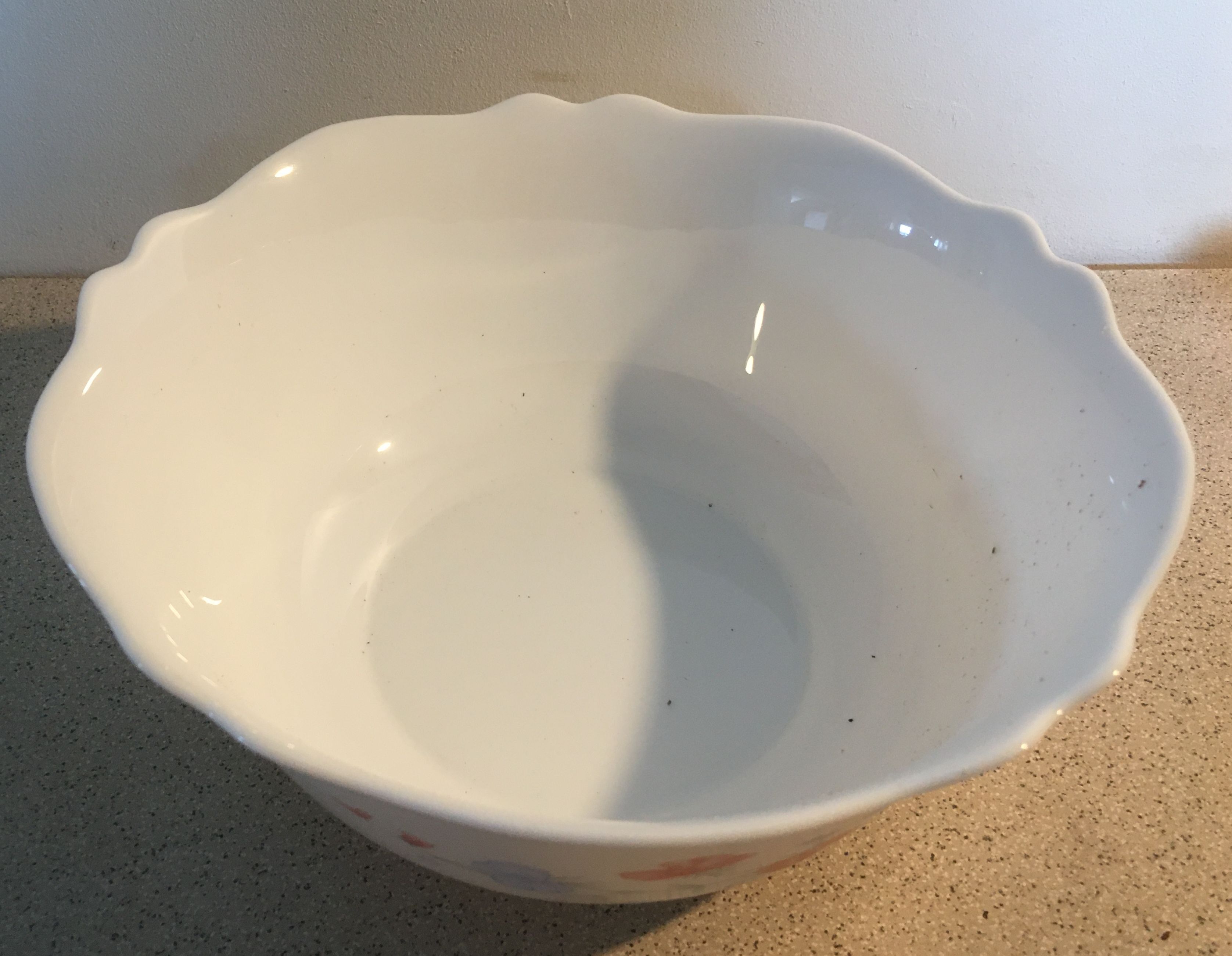 Arcopal salad bowl scent pea pattern