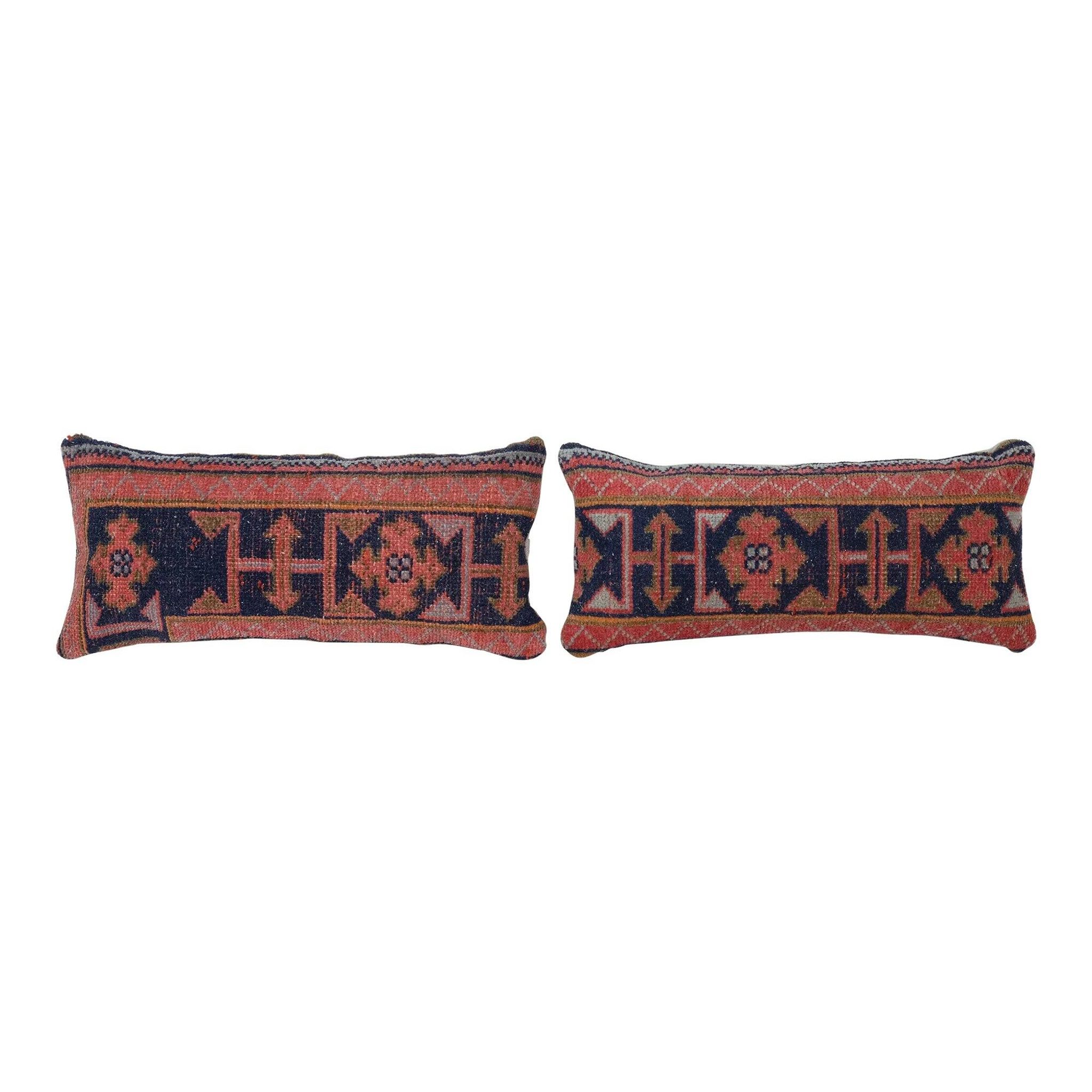Set of 2 vintage Turkish cushion covers 25x61 cm