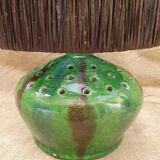 Glazed terracotta lamp
