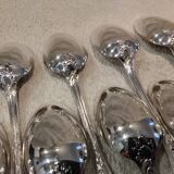 12 silver-plated dessert forks by Christofle Marly, 18.8cm