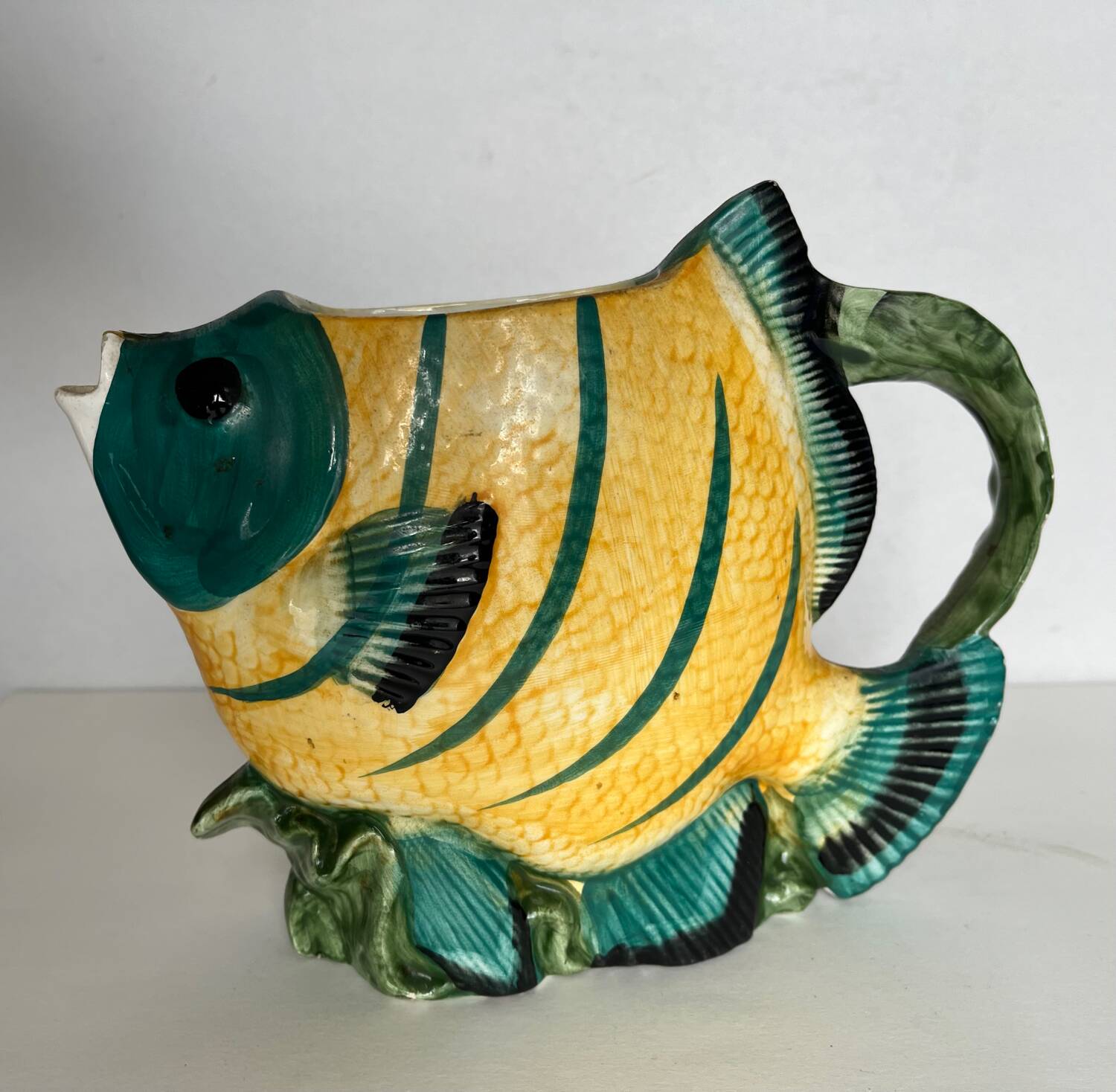 Vintage zoomorphic slip pitcher