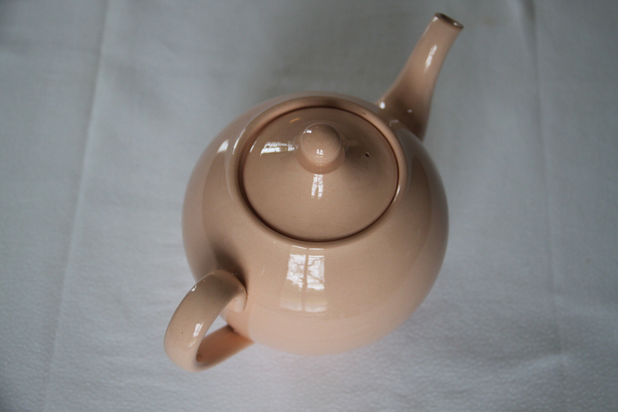 Pink teapot Digoin & Sarreguemines