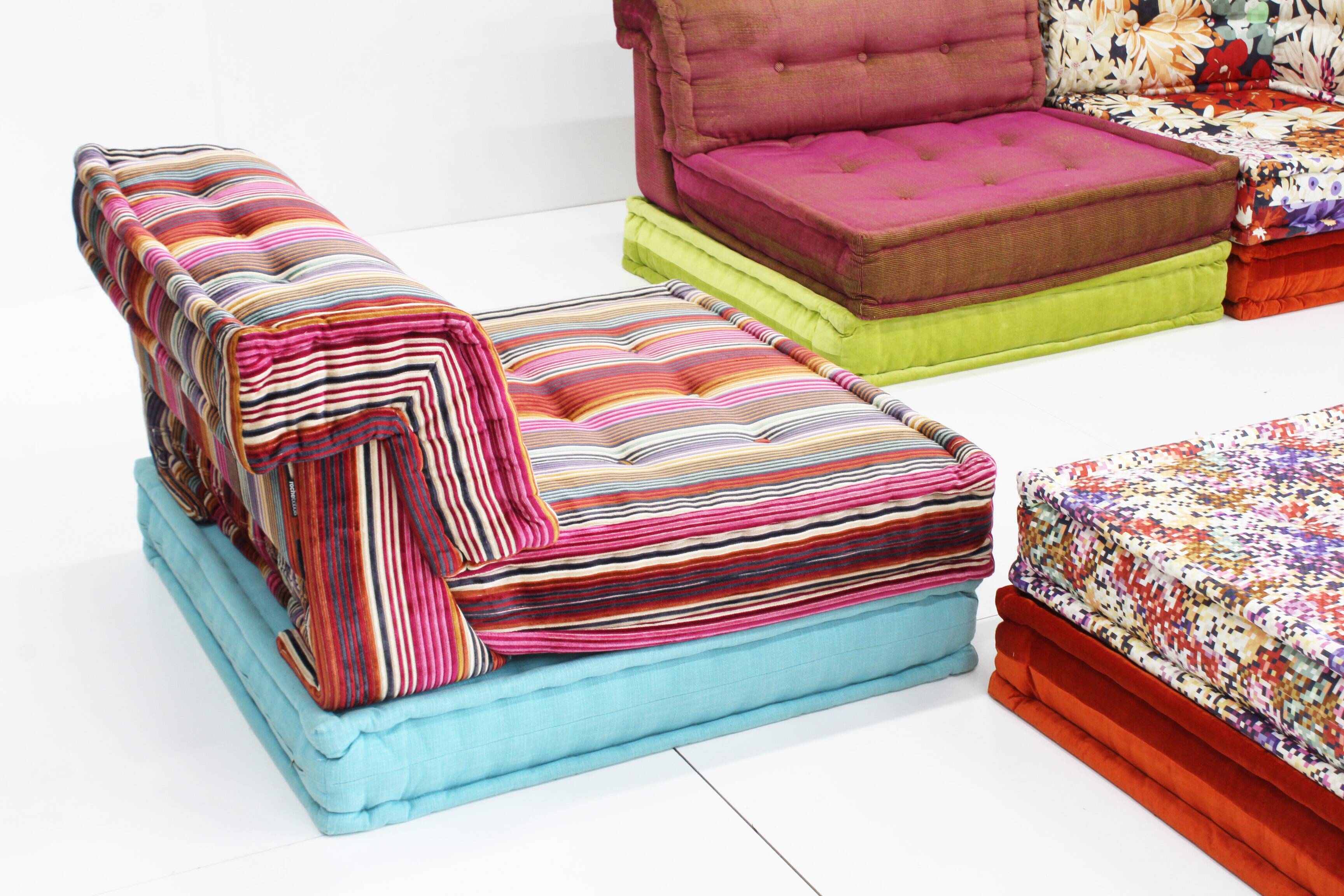Roche Bobois Mah Jong sofa Missoni fabric design by Hans Hopfer , set of 14