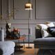 Floor lamp, Equatore, L, copper, H175cm - Fontana Arte