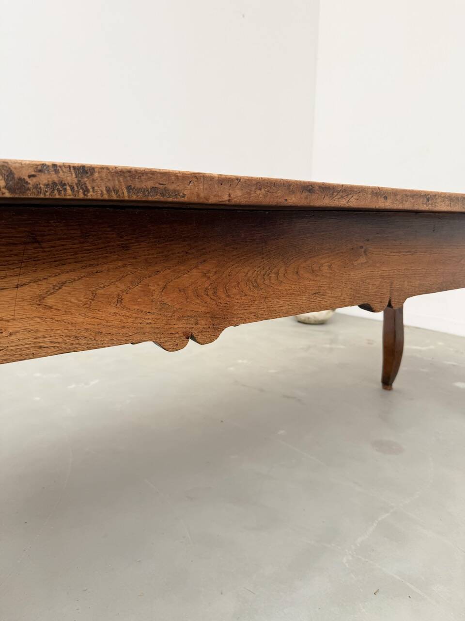19th century walnut drapery table 2m1