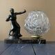 Lampe à poser marbre, la boxe, années 30