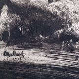 Etching of the Abbey Church of Saint-Ouen in Rouen