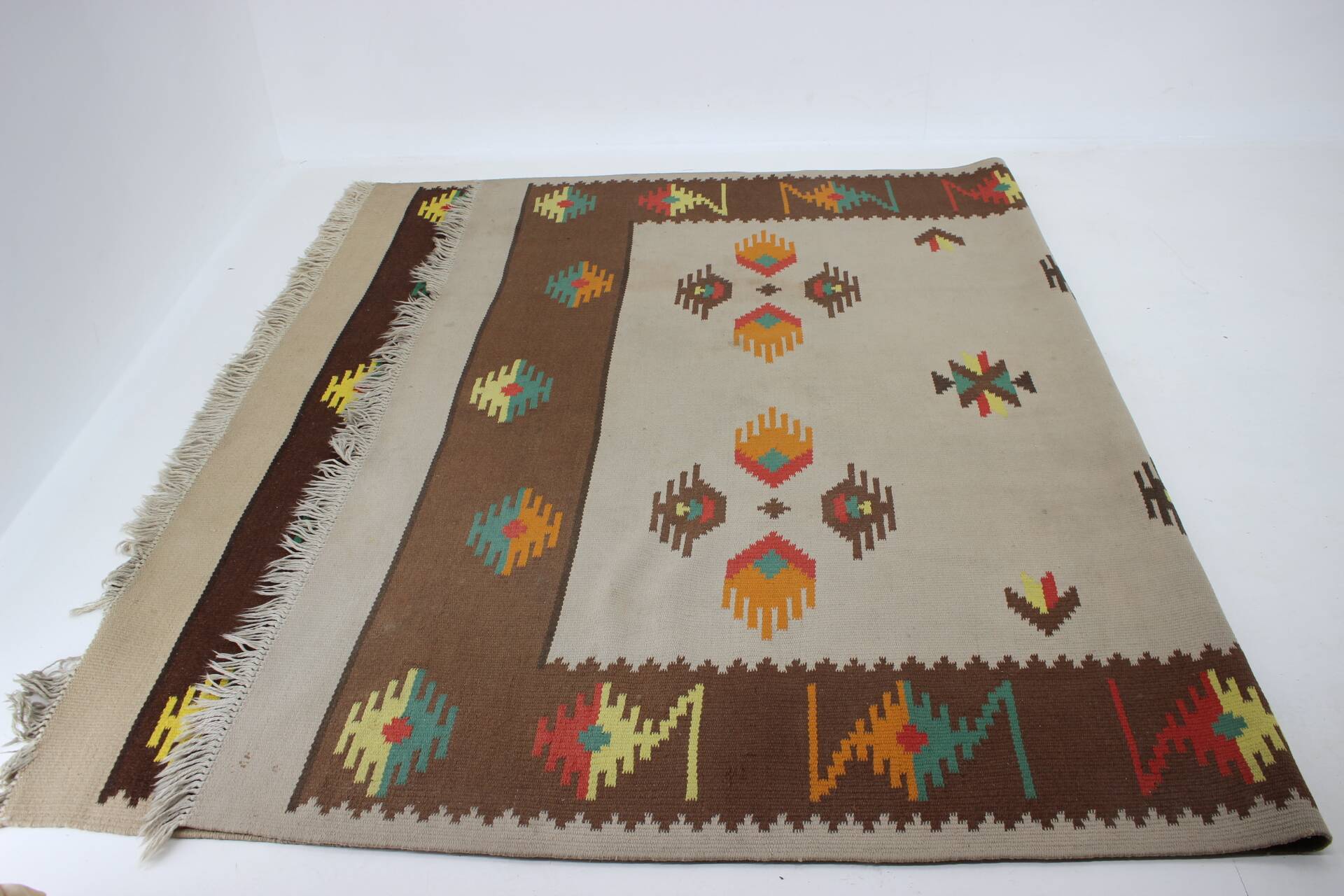 1960s Large Midcentury Wool Kilim Rug