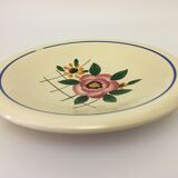 Plat « Sarreguemines - Congo » Fleurs art déco