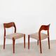 Paire de chaises Niels Otto Moller 71 scandinave