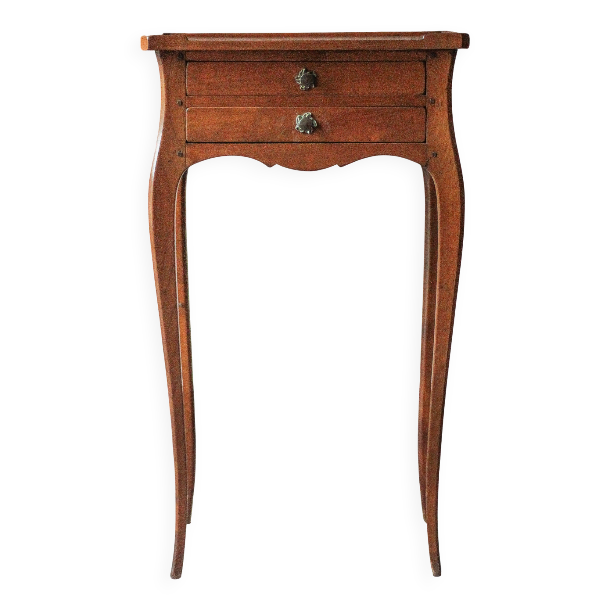 Vintage bedside table, bedside table with 2 drawers, side table, Louis XV.