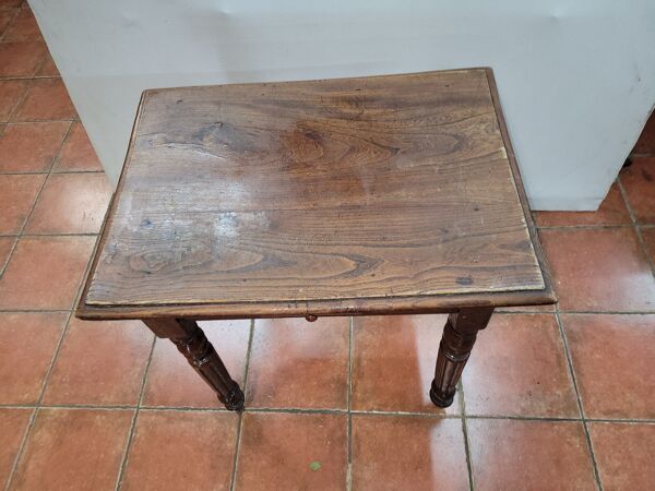 Ancienne table à jeu en chêne avec 4 tiroirs
