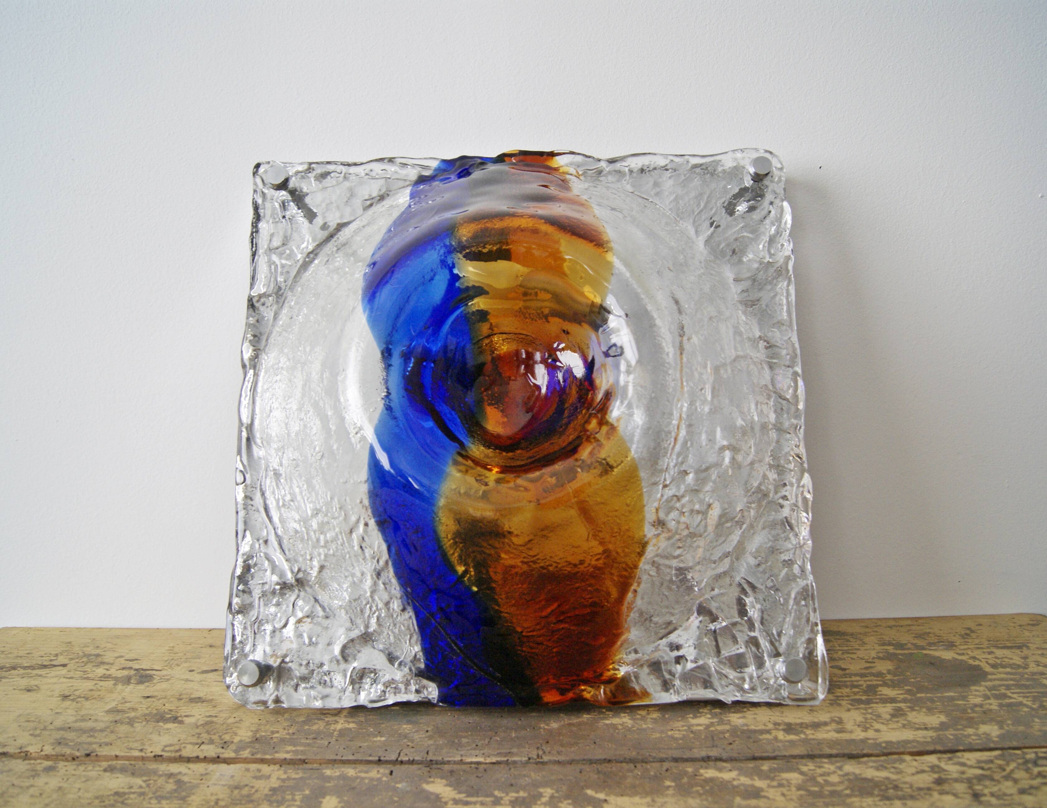 Wall lamp Murano glass ceiling lamp Zuccheri Venini Italy mid century