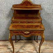 Louis XV style happiness desk in marquetry around 1880-1900