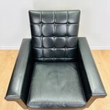 Fauteuil skaï noir