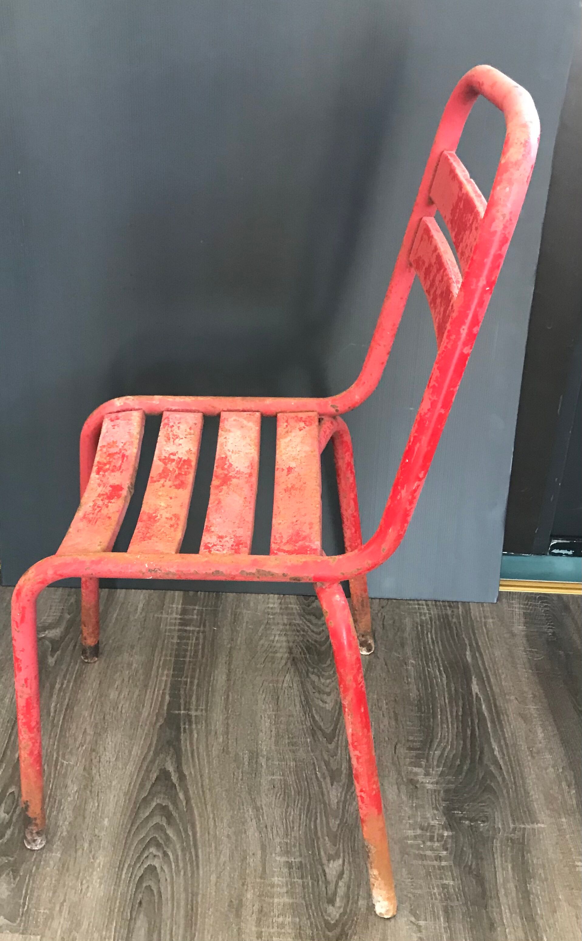 Red Tolix T1 chair