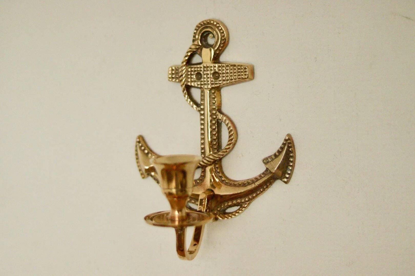 Pair of vintage Swedish brass wall lights