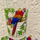 Six vintage parakeet glasses