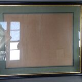 Frame Napoleon III lacquered wood black / gold 65,5x54,5 foliage 61x50 cm + SB glass