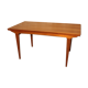 Vintage rectangular teak table with 2 extension spieces, 1960s
