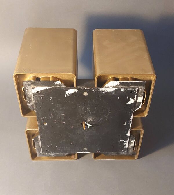 Suspension à 4 lumières Raak, modèle Viervoud, Hollande 1970.