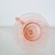 Cellar rat candle holder, pink glass