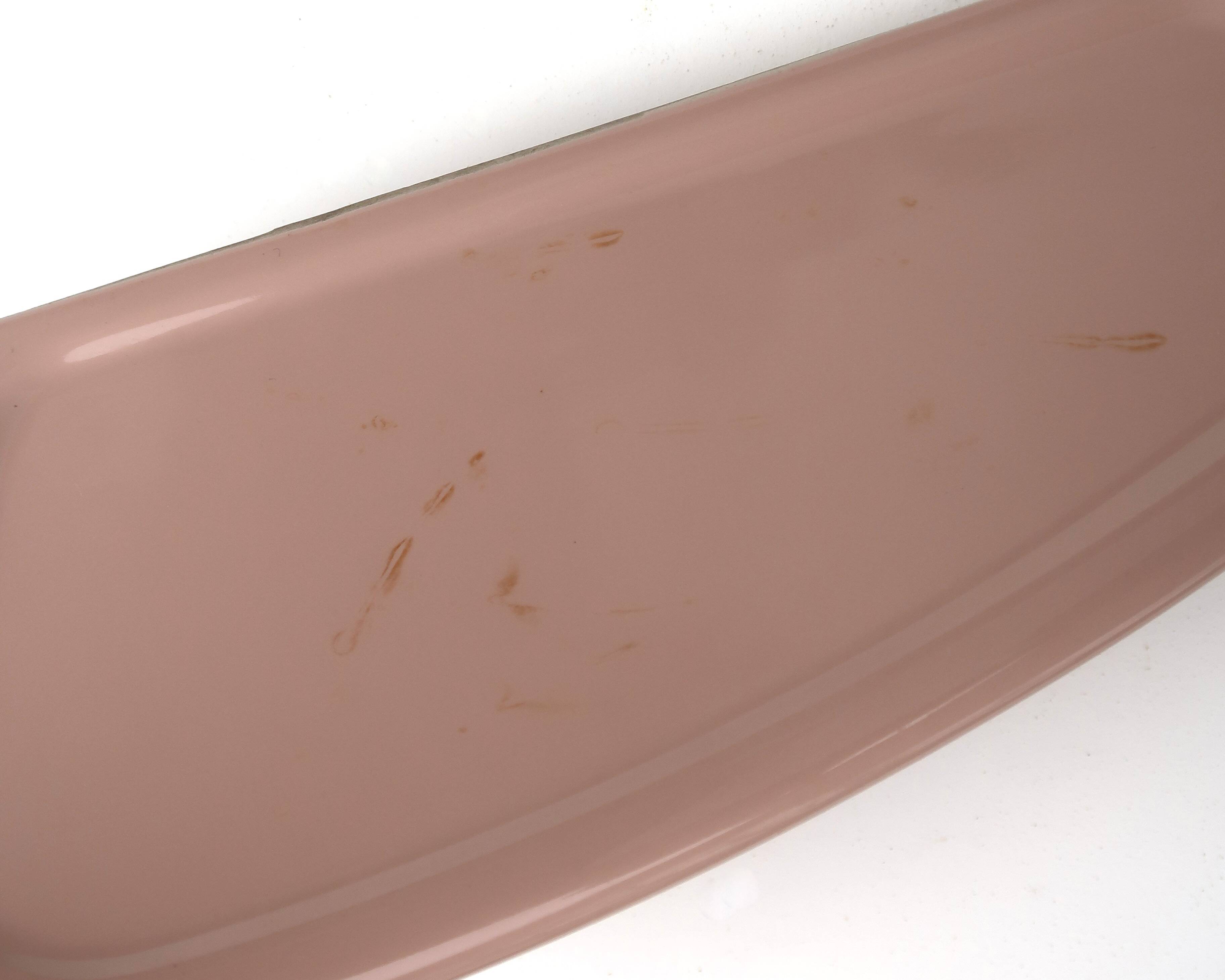 Pale pink porcelain wall shelf, 1960s