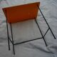 Small glass side table, yellow, vintage 50s (1952)