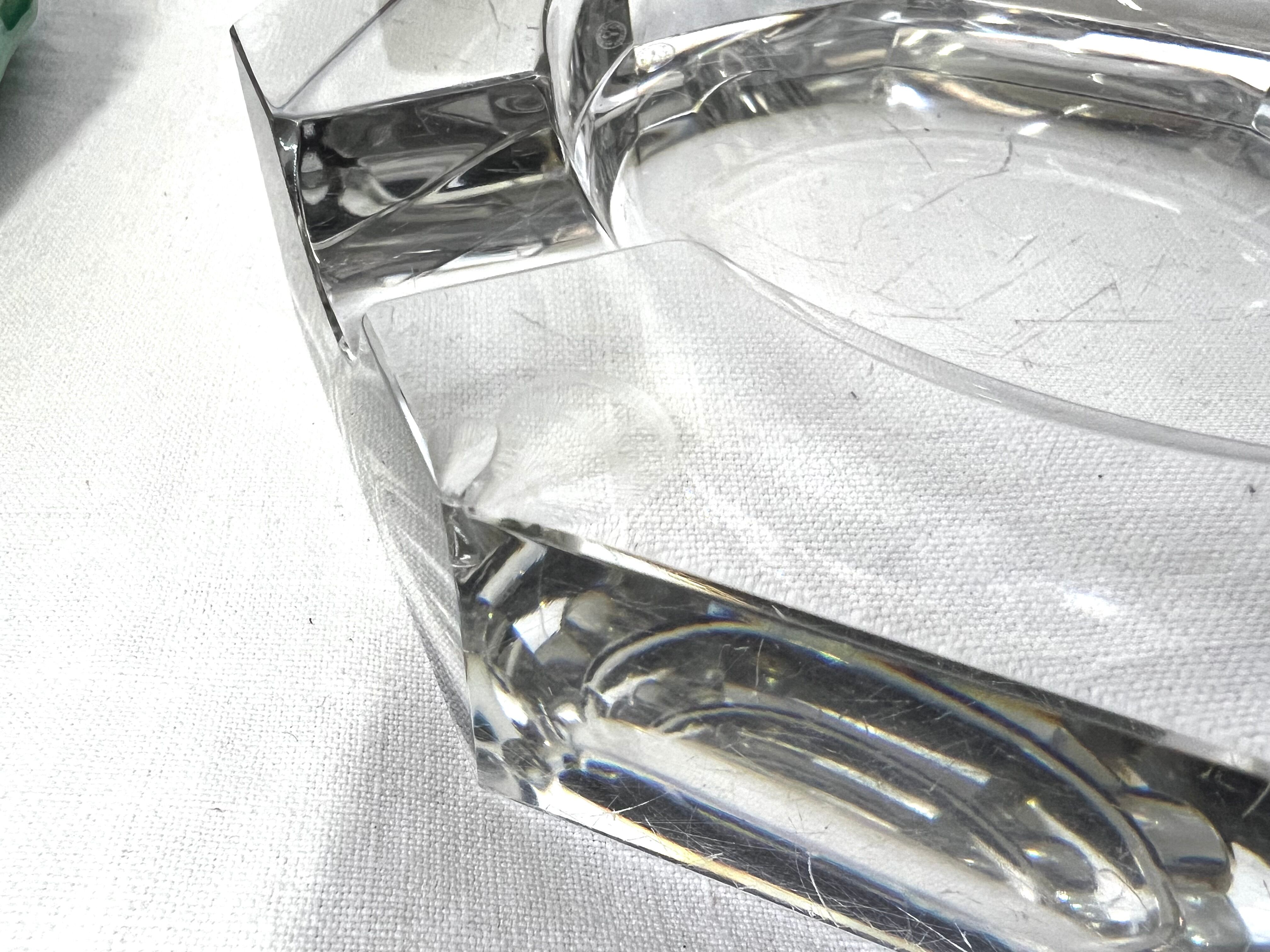 Signed Baccarat crystal ashtray