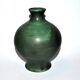 Vintage ceramic vase signed vague - Green glazed terracotta