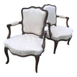 Paire de fauteuils époque