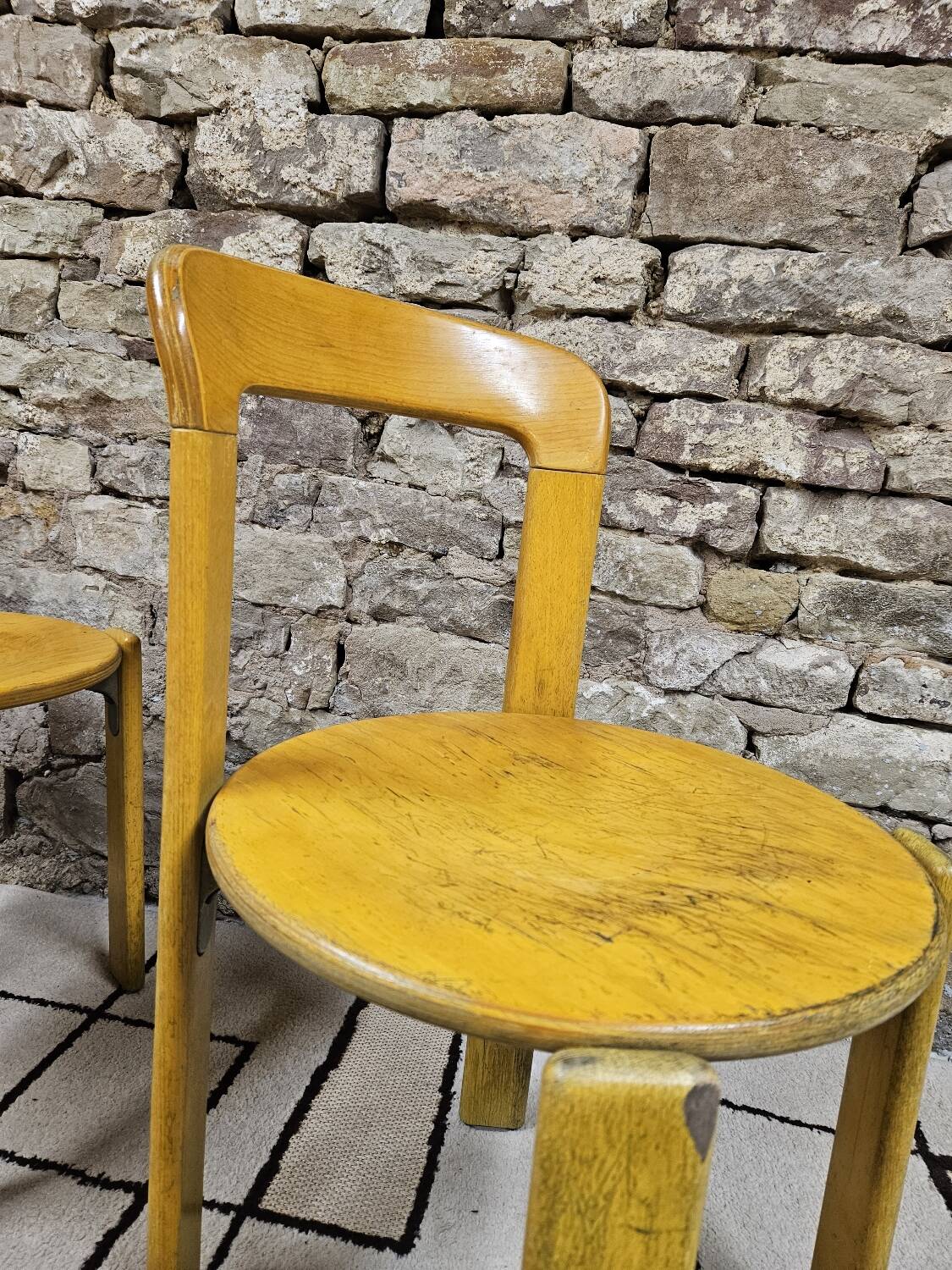 Lot of vintage bruno rey 1970" chairs