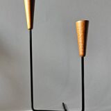 Rare teak and metal candle holder from the mid-century, Denmark, 1960s