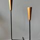 Rare teak and metal candle holder from the mid-century, Denmark, 1960s