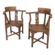 Ensemble de 2 chaises d'angle en teck, années 1980