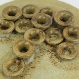 Large rudi stahl candle holder for 13 candles 1970s west german studio pottery