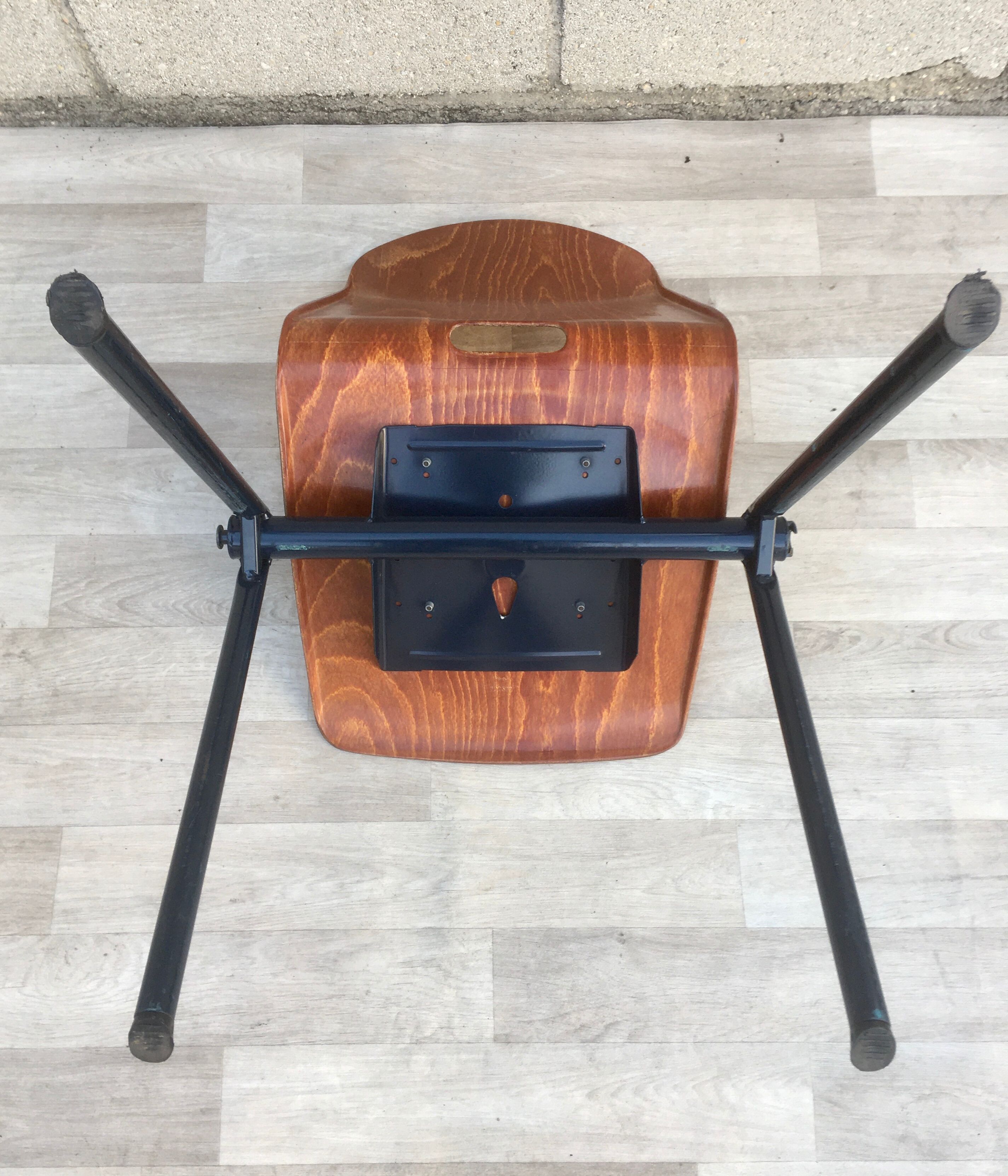 Set of 6 Galvanitas S30 industrial chairs