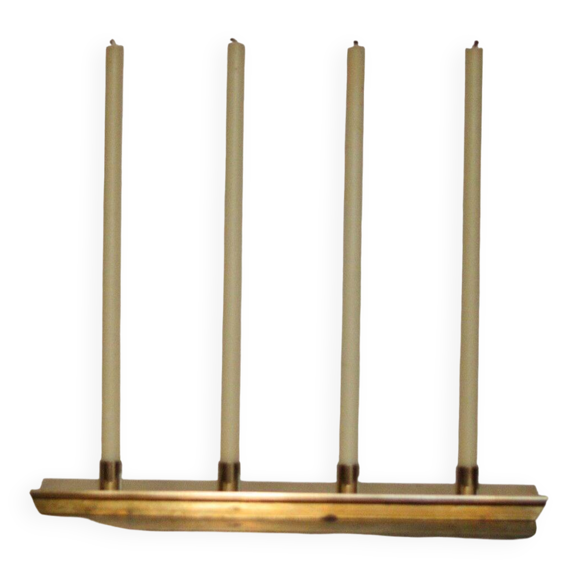 Candelabre en laiton suédois du milieu du siècle par Pierre Forsell pour Skultuna