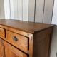 Antique oak sideboard – 3 drawers & 2 doors – pig buttons