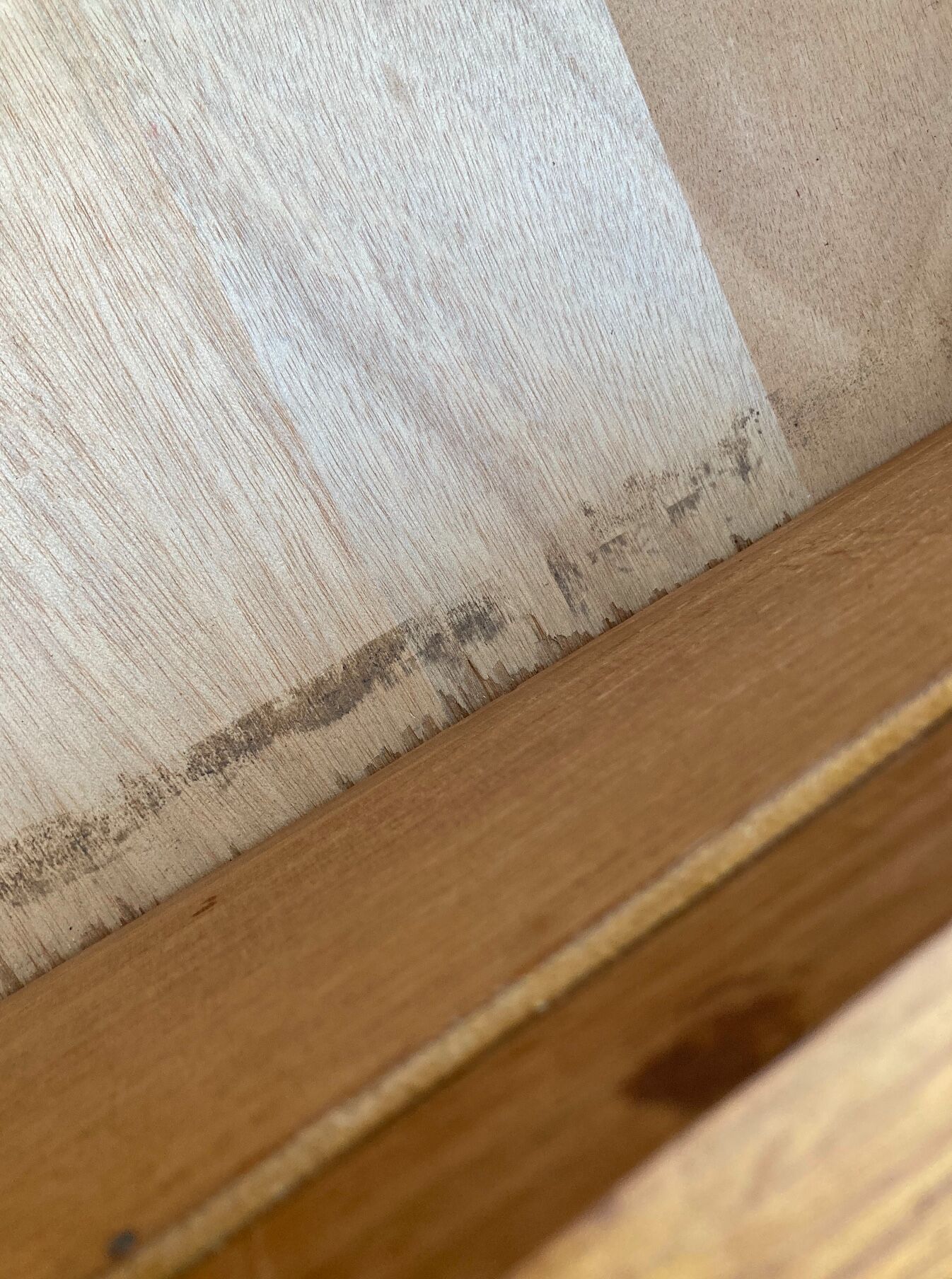 Rattan chest of drawers and vintage wood