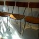 Lot de 4 chaise formica marron