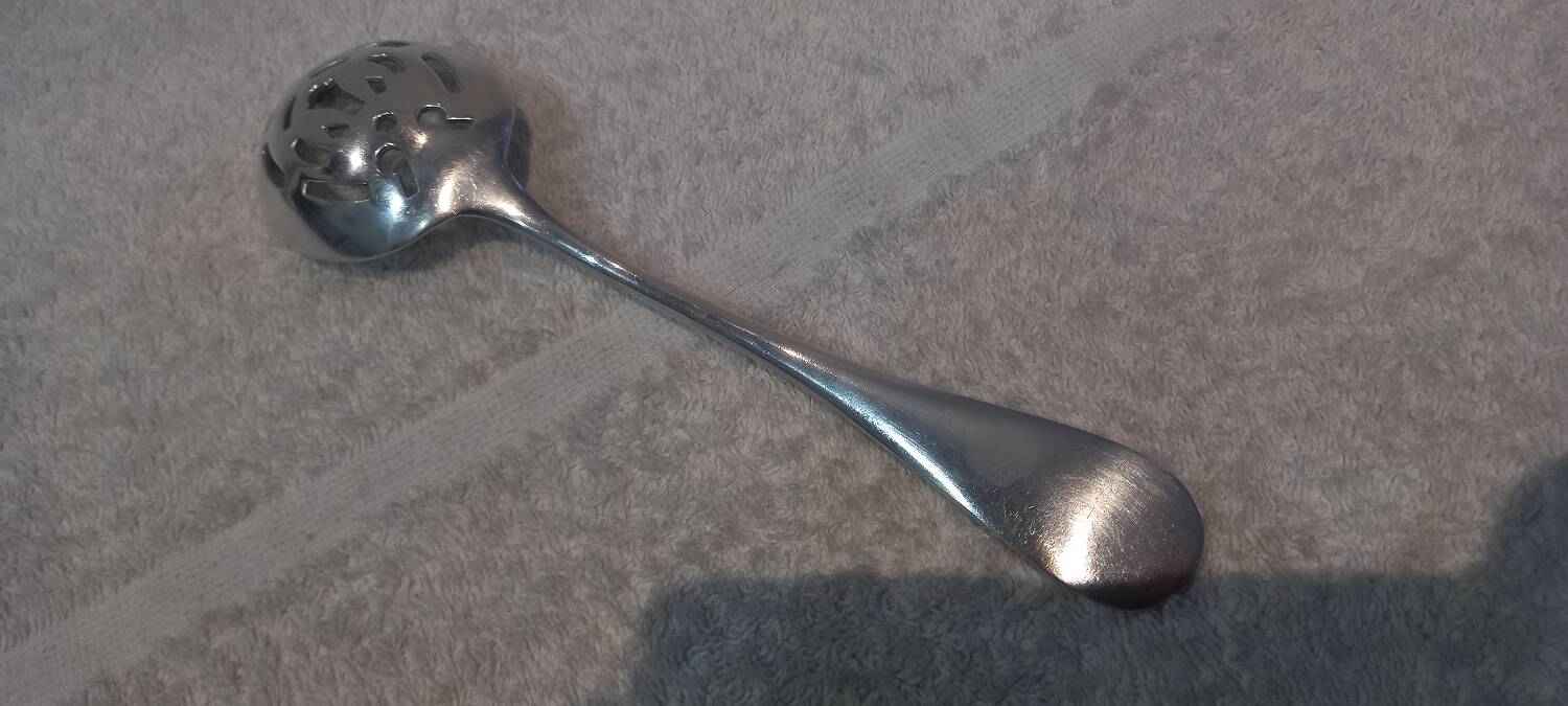 Christofle Baguette Silver Metal Ice Cube Serving Spoon