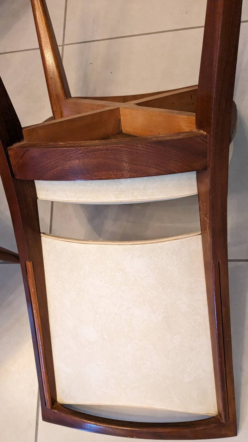 Vintage compass and leatherette chairs