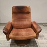 Adjustable and swivel brown armchair by De Sede 50