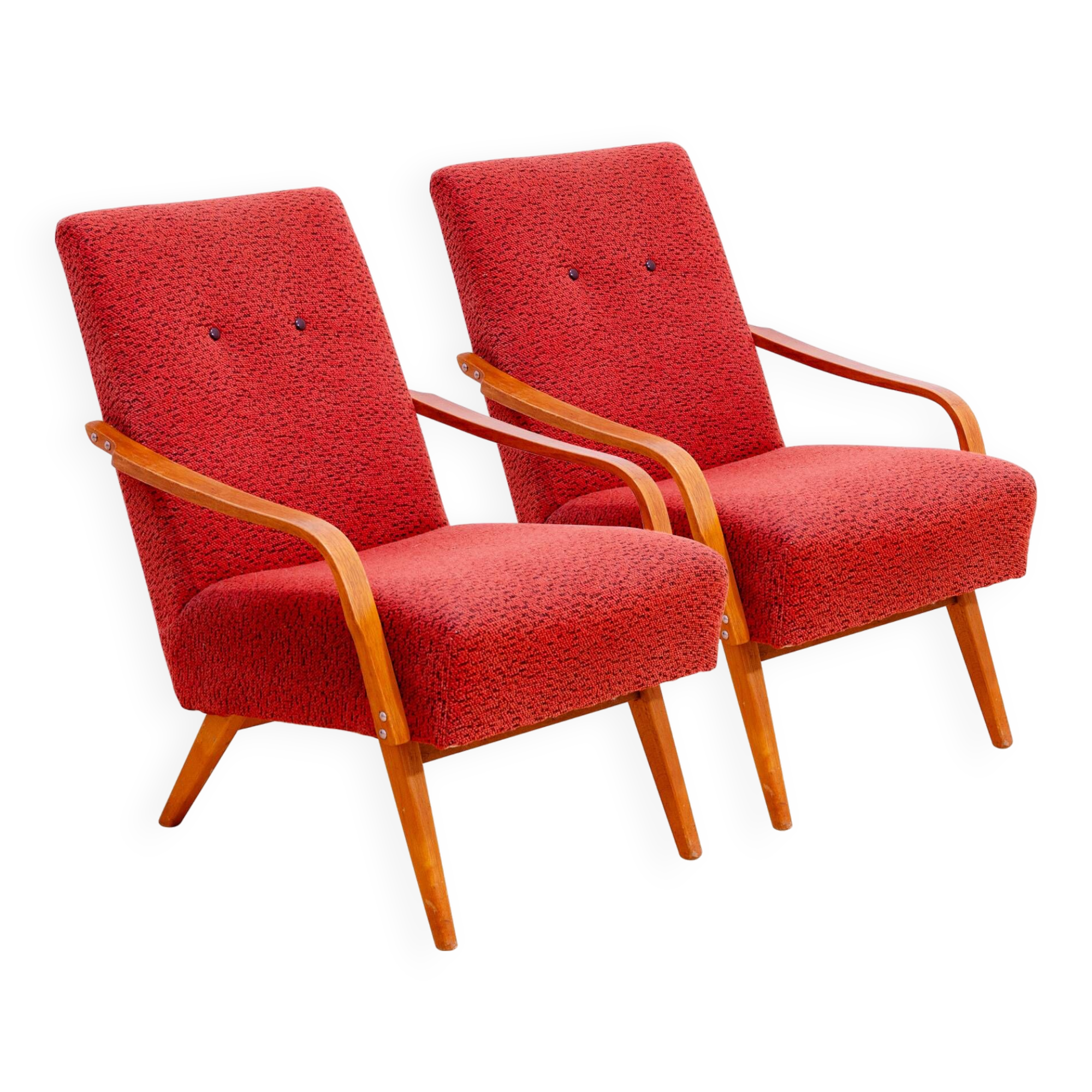 Paire de fauteuils vintage de Jaroslav Šmídek pour Cesky nabytek, 1960