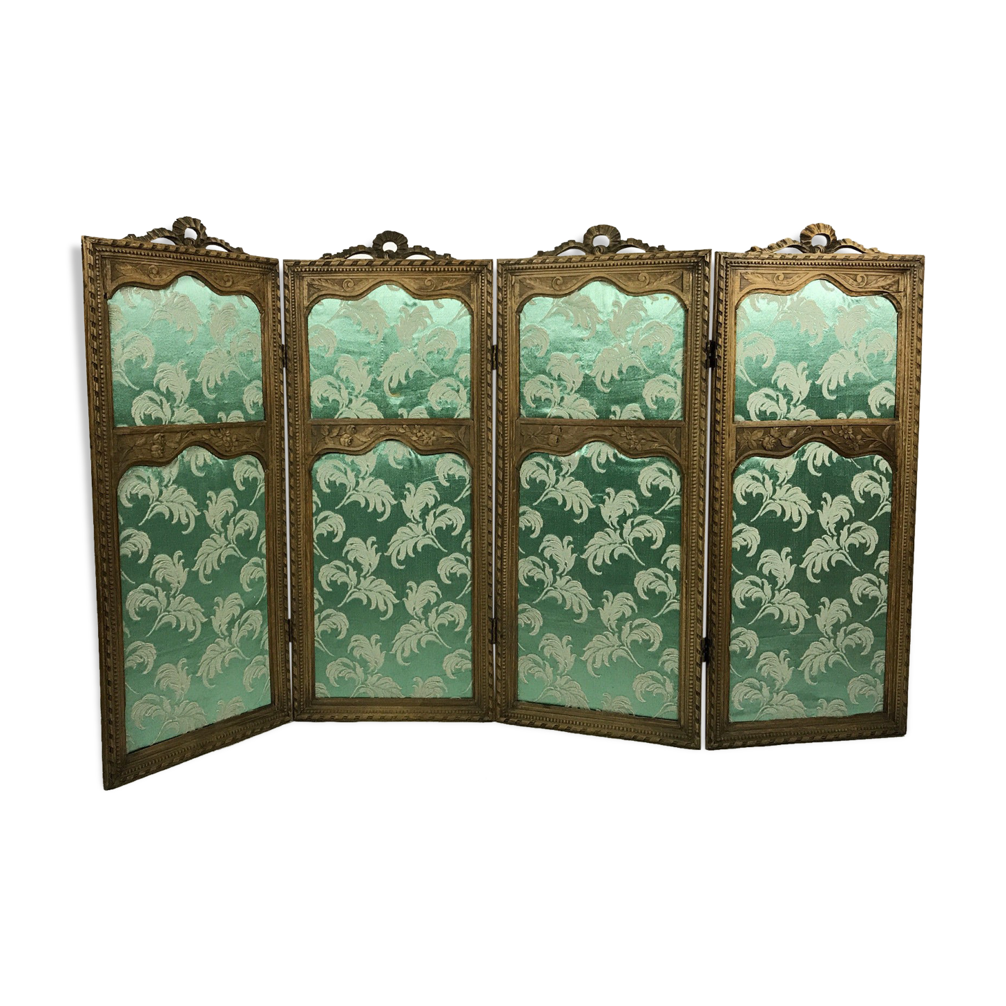 Screen 4 panels sculpe style Louis XVI era wooden 19th century