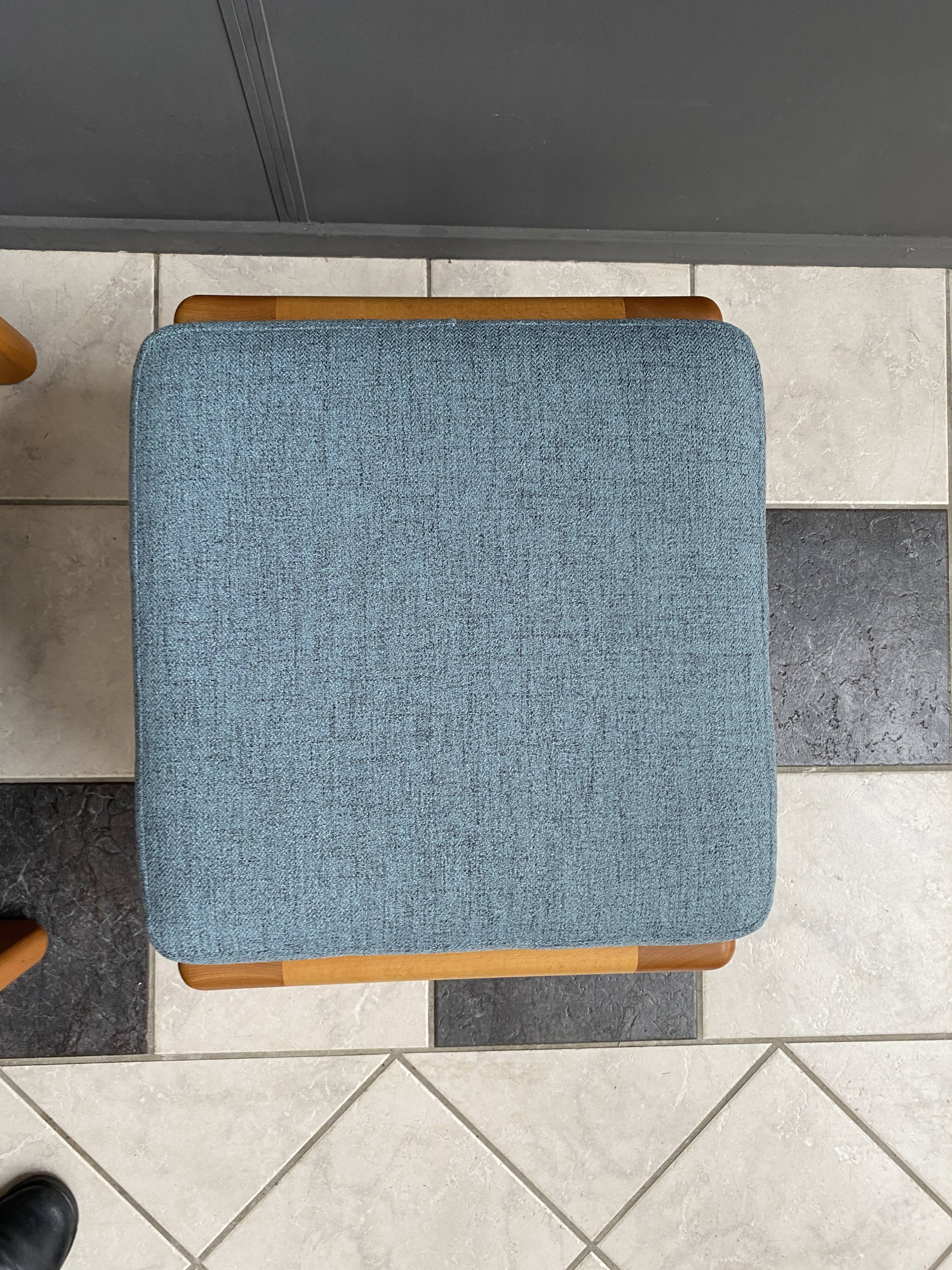 Johannes Andersen highback chair with hocker for Silkeborg Denmark