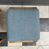 Johannes Andersen highback chair with hocker for Silkeborg Denmark