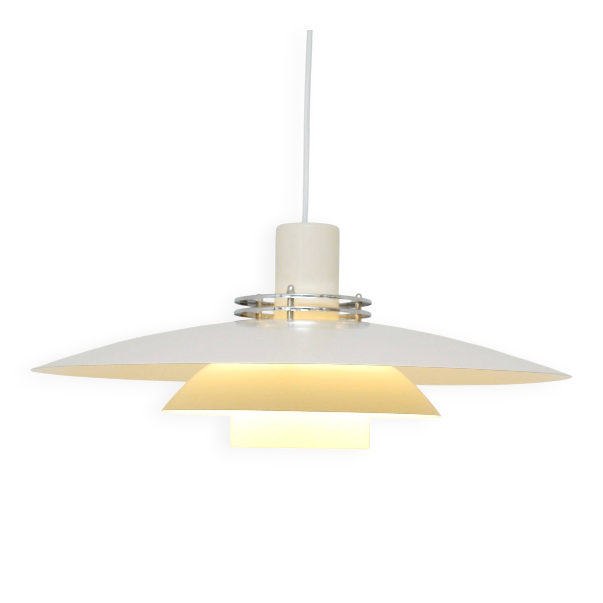 Large Leto lamp, coffee with milk colour, Denmark 1970s