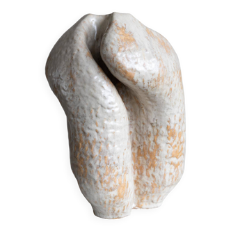 Large stoneware floor vase in ceramic by Danish artist Ole Victor, 2022.